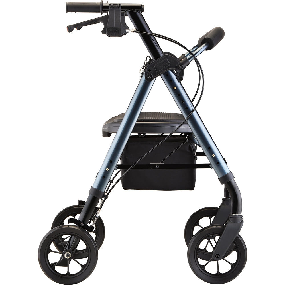 Heavy-Duty Rollator with Extra-Wide Seat & 8" All-Terrain Wheels
