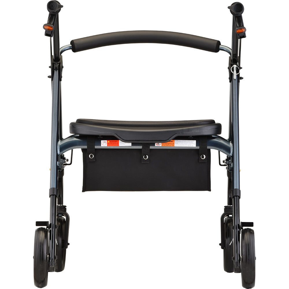 Heavy-Duty Rollator with Extra-Wide Seat & 8" All-Terrain Wheels