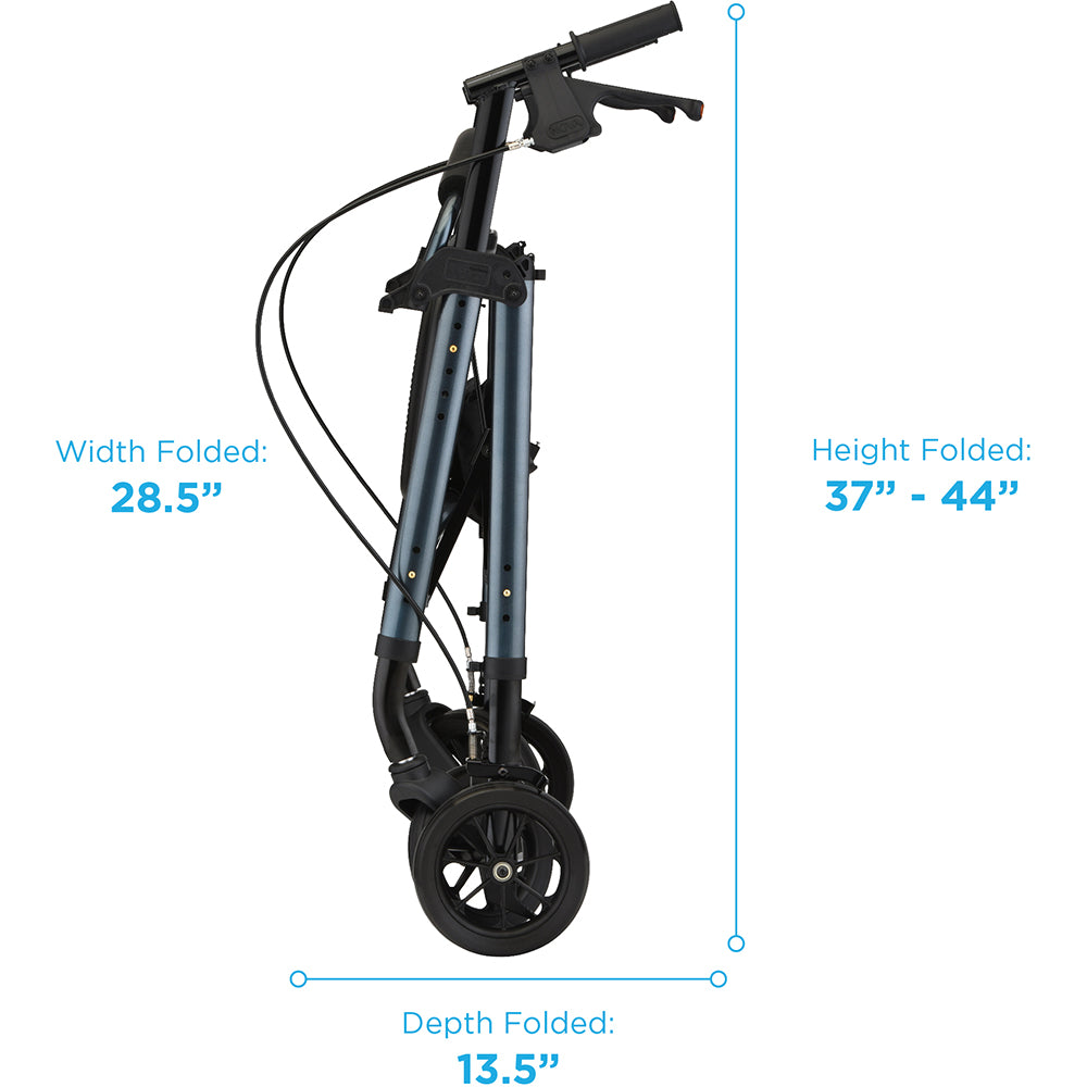 Heavy-Duty Rollator with Extra-Wide Seat & 8" All-Terrain Wheels