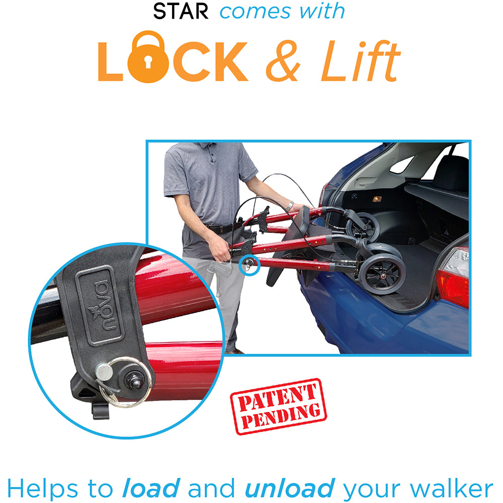 NOVA Heavy Duty Rollator | 450 lb Weight Capacity