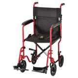 19" Steel Transport Chair – Lightweight, Foldable, and Durable