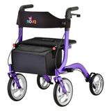 Nova Express Rollator 4328- Lightweight, Foldable Walker with Padded Seat Storage