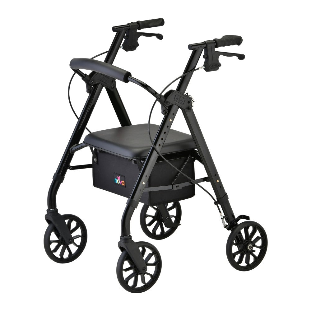 NOVA STAR Rollator - Quick-Fit Design, 8" All-Terrain Wheels, Easy Fold