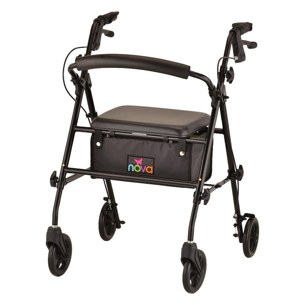 Nova Journey Rolling Walker - Steel Frame, Seat & Storage