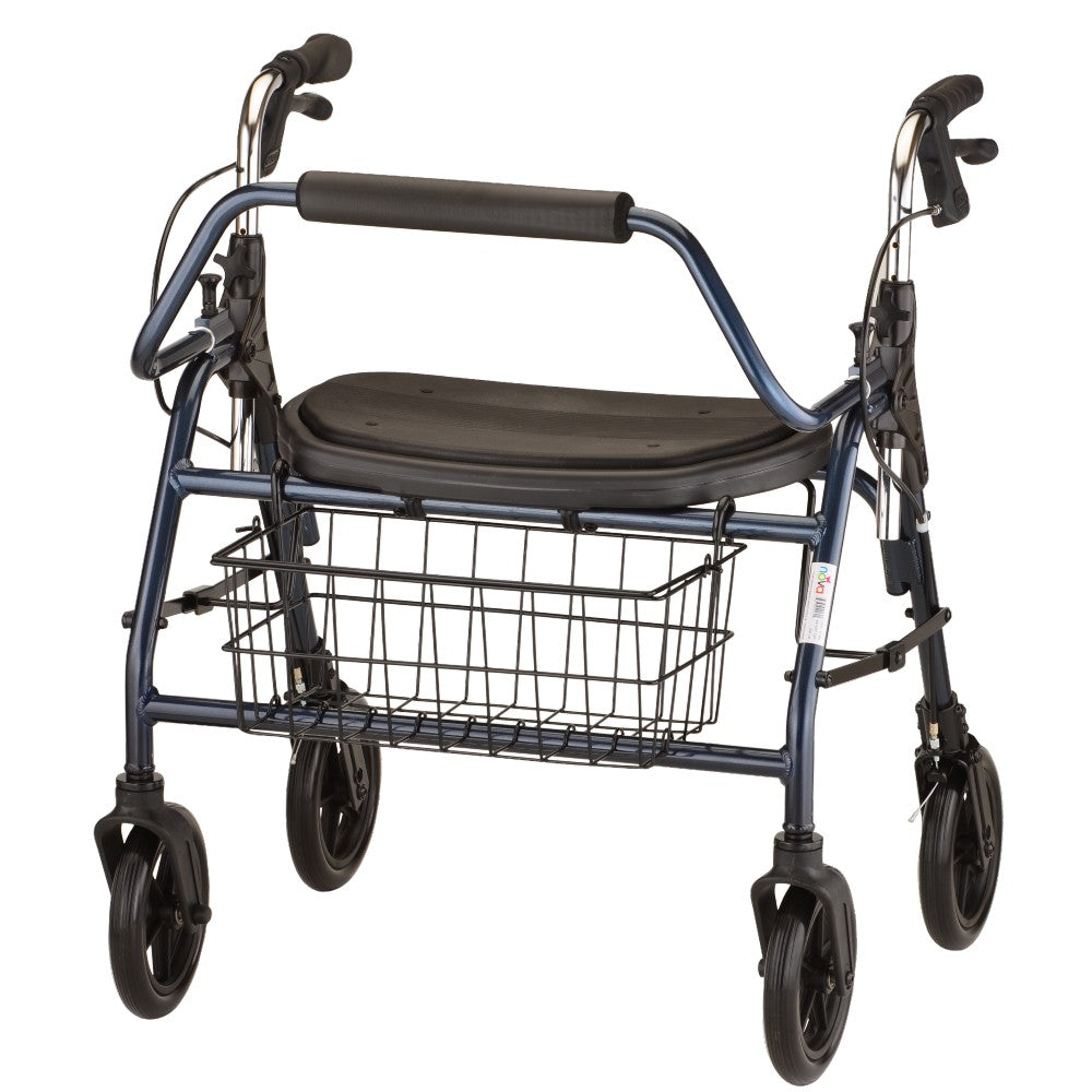 Nova Mighty Mack Heavy Duty Rollator - 500 lb Capacity w/ Padded Seat