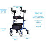 Phoenix Rise UP Rollator | Upright Posture, All-Terrain, Easy Fold