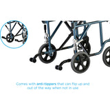19" Ultra Lightweight Transport Chair with Swing Away Footrests - 349