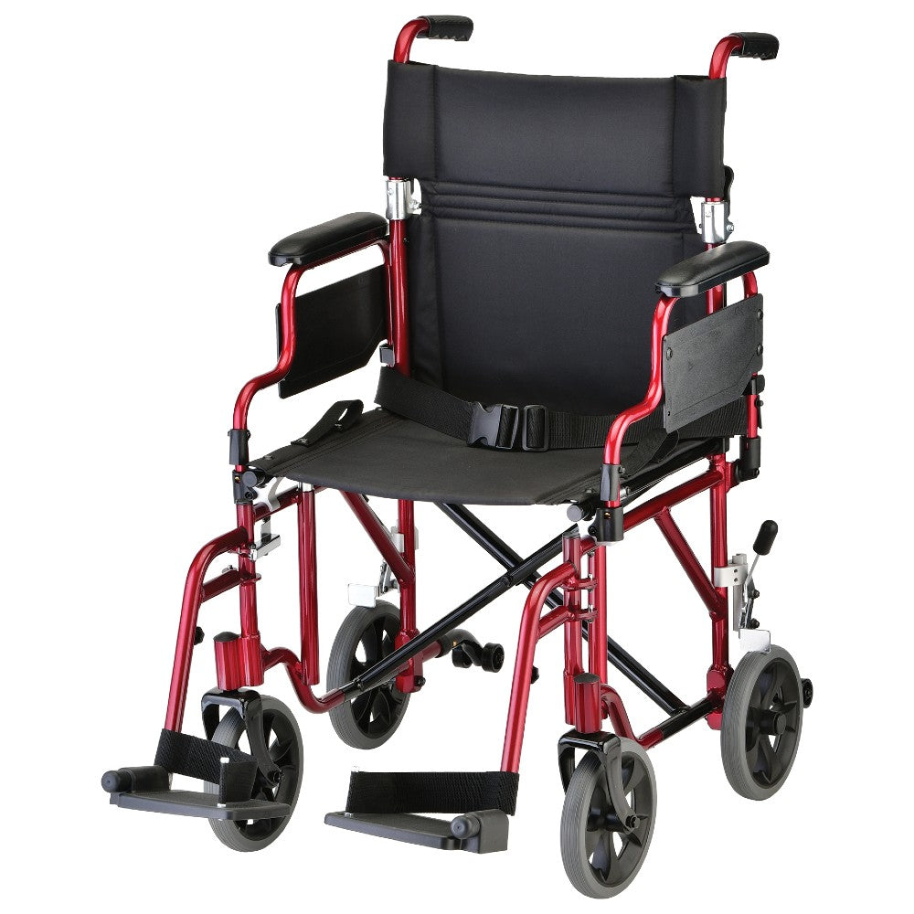 19" Ultra Lightweight Transport Chair with Swing Away Footrests - 349