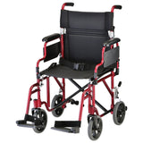 19" Ultra Lightweight Transport Chair with Swing Away Footrests - 349