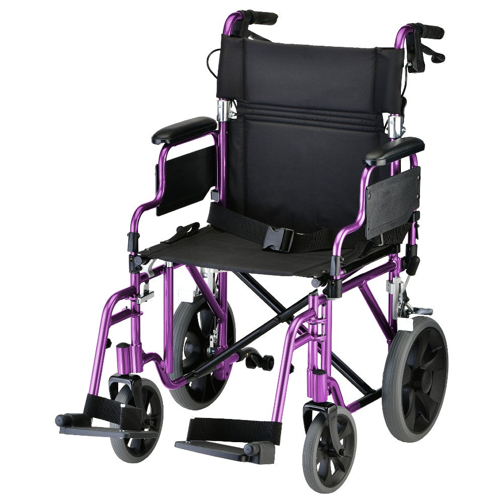 19" Lightweight Transport Chair with Swing Away Footrests - 352