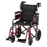 19" Lightweight Transport Chair with Swing Away Footrests - 352