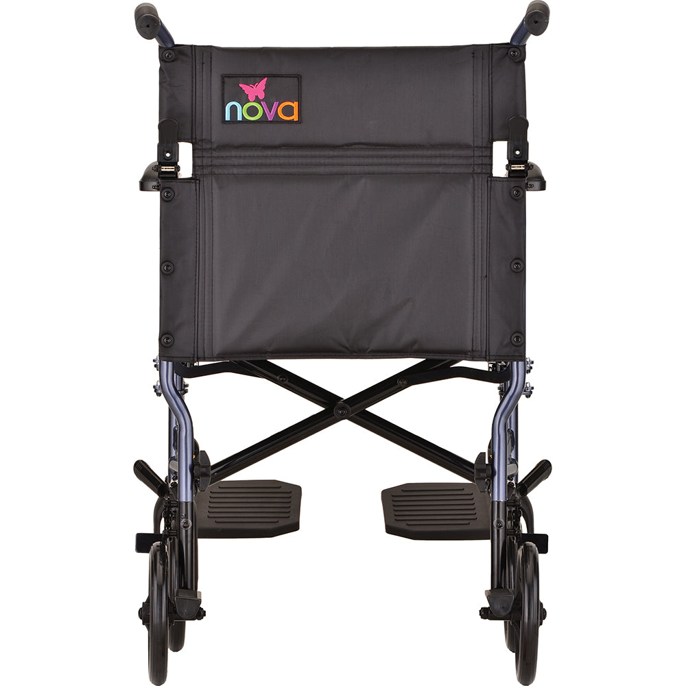 19" Lightweight Transport Chair with Swing Away Footrests - 377B-R
