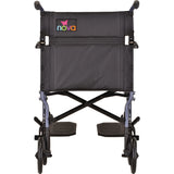 19" Lightweight Transport Chair with Swing Away Footrests - 377B-R