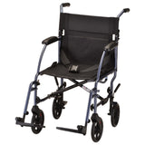 19" Lightweight Transport Chair with Swing Away Footrests - 377B-R