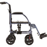 19" Lightweight Transport Chair with Swing Away Footrests - 377B-R