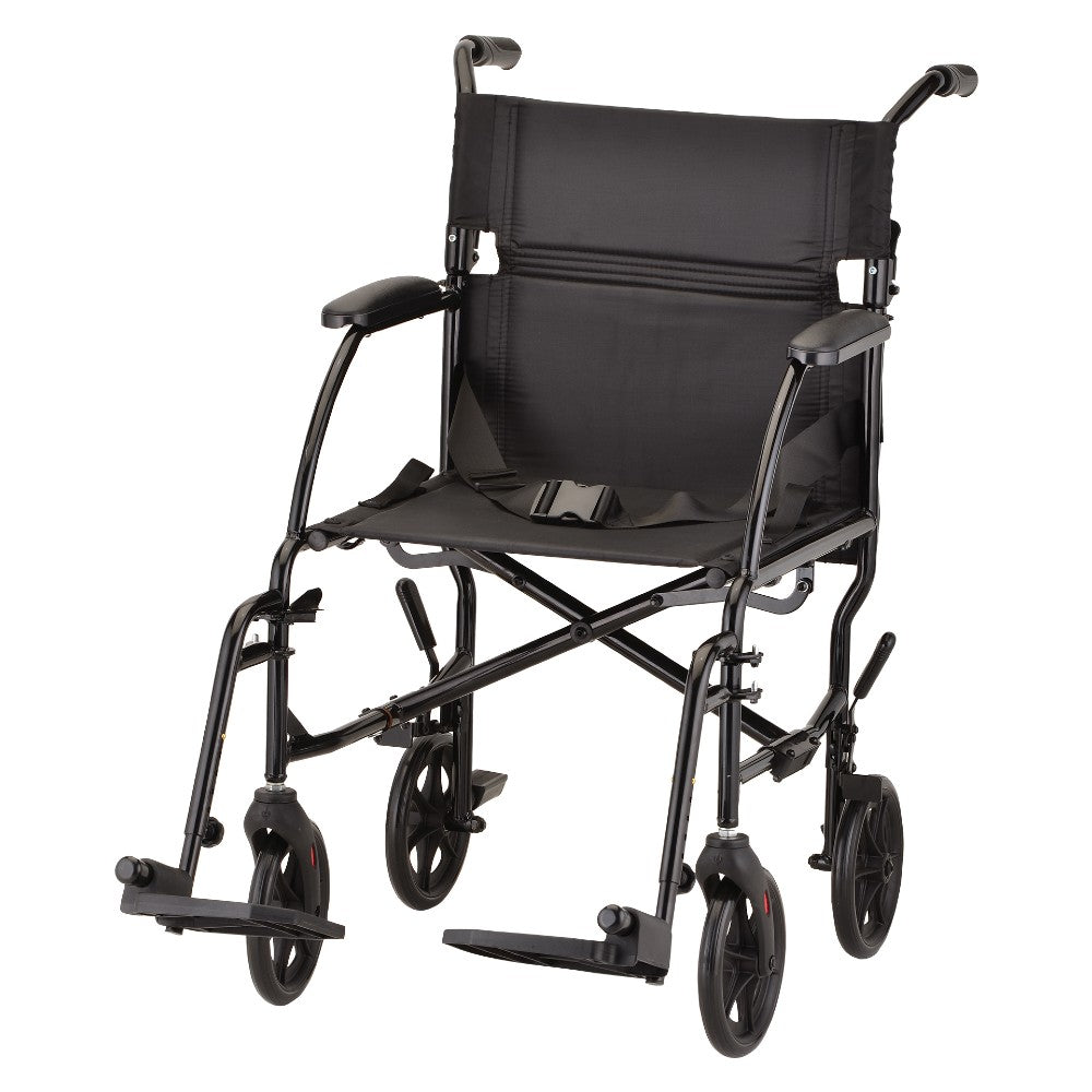 Ultra Lightweight Transport Chair - 19" with Swing Away Footrest
