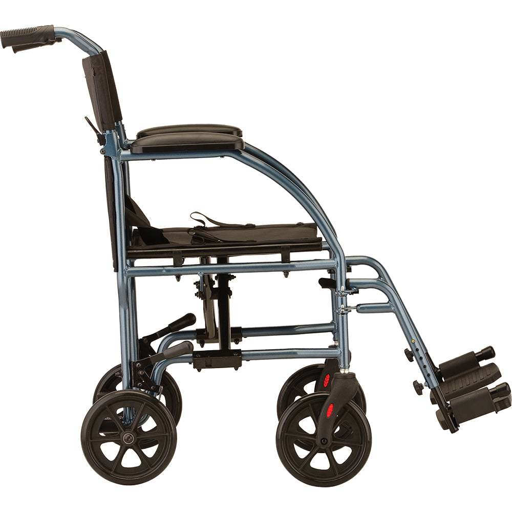 Ultra Lightweight Transport Chair - 19" with Swing Away Footrest