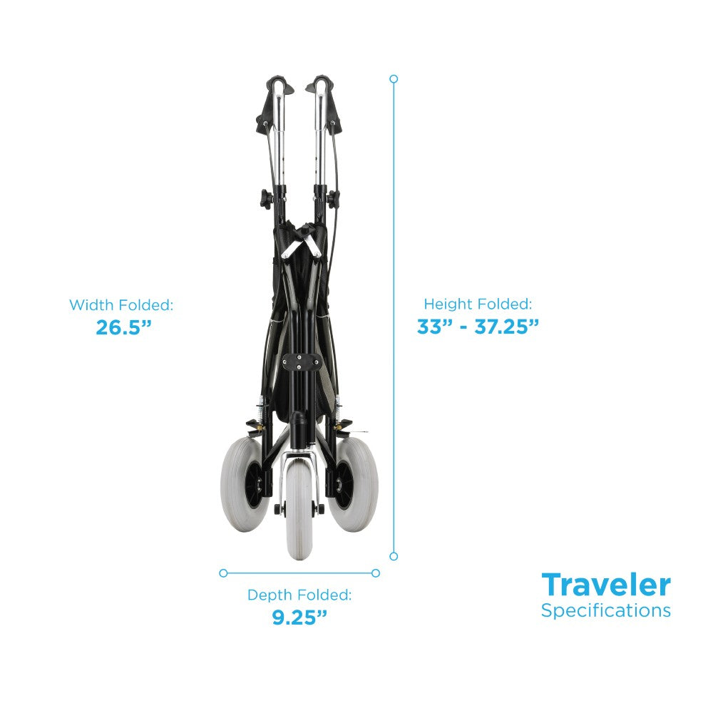 Traveler 3-Wheel Rolling Walker | Lightweight, Foldable & Easy to Use