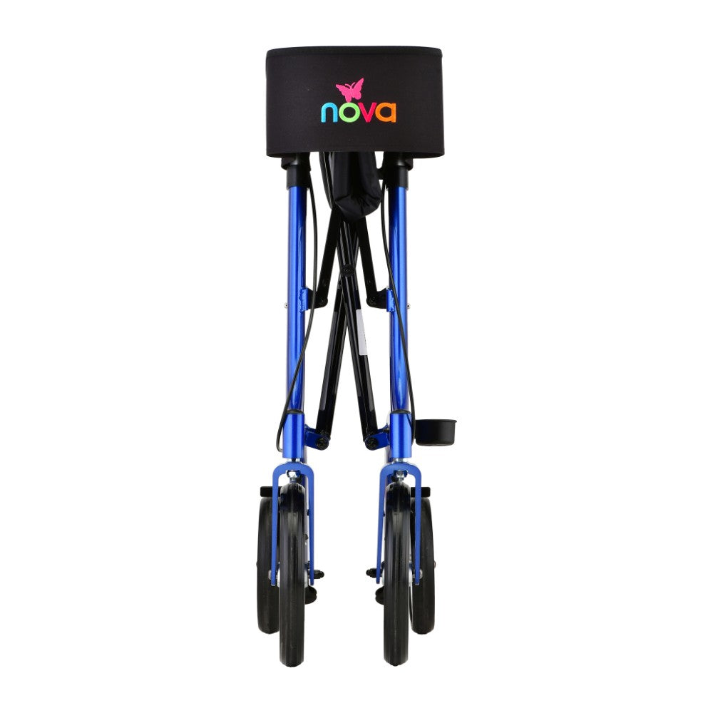Nova Express Rollator 4328- Lightweight, Foldable Walker with Padded Seat Storage