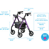 NOVA Heavy Duty Rollator | 450 lb Weight Capacity