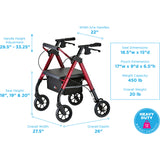 NOVA Heavy Duty Rollator | 450 lb Weight Capacity