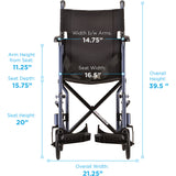 17" / 19" Lightweight Transport Chair - 327