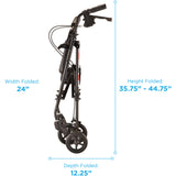 Nova Journey Rolling Walker - Steel Frame, Seat & Storage