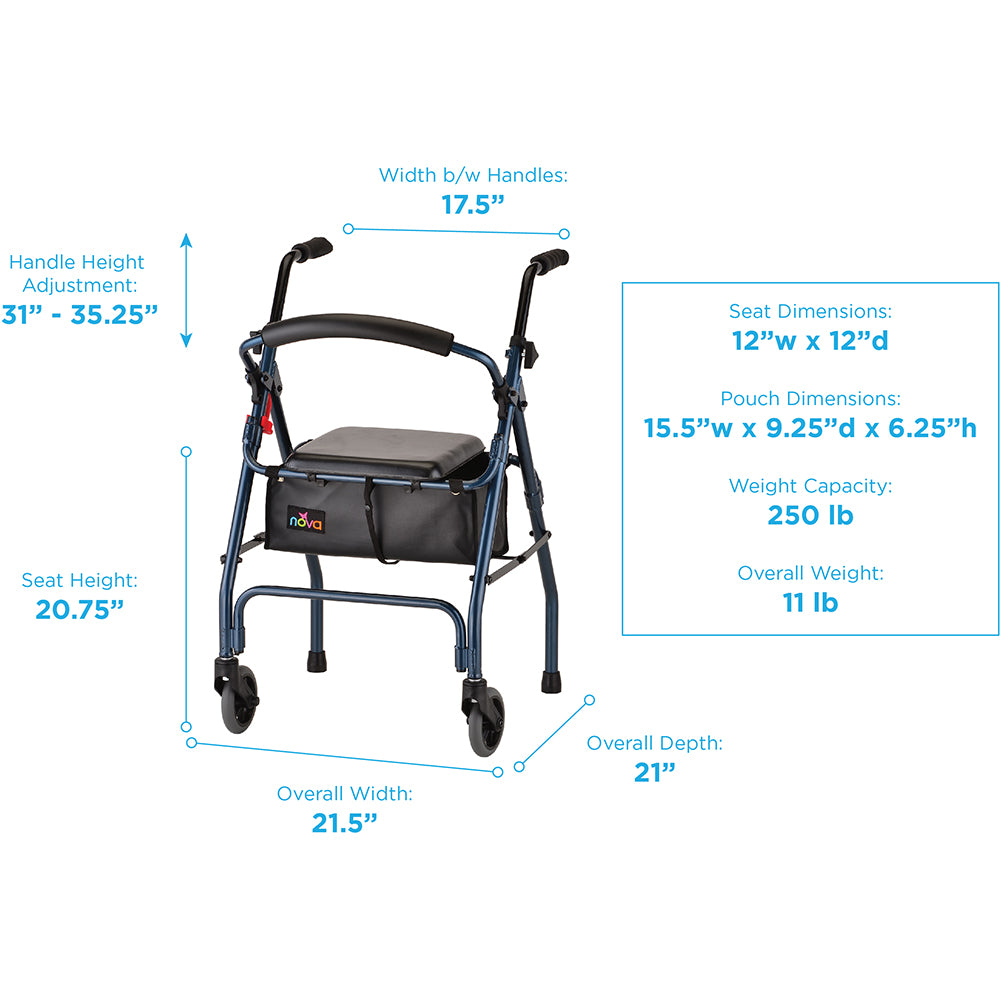 Premium Rolling Walker - Cruiser II with Lock n' Load Feature