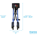 Nova Express Rollator 4328- Lightweight, Foldable Walker with Padded Seat Storage