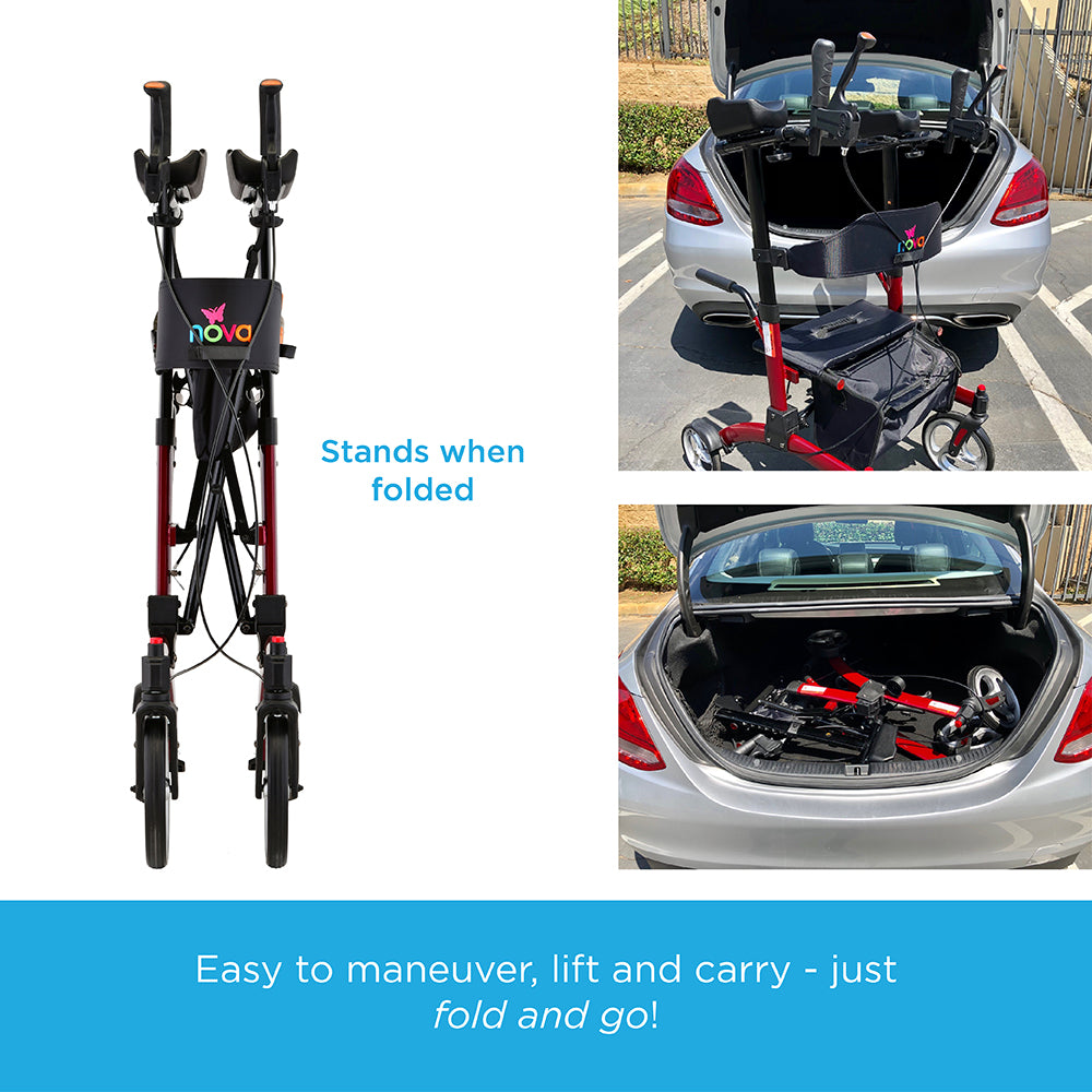 Dragon Rise UP Rollator | Upright Mobility, Foldable, All-Terrain Wheels