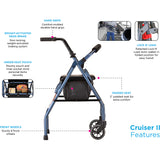Premium Rolling Walker - Cruiser II with Lock n' Load Feature