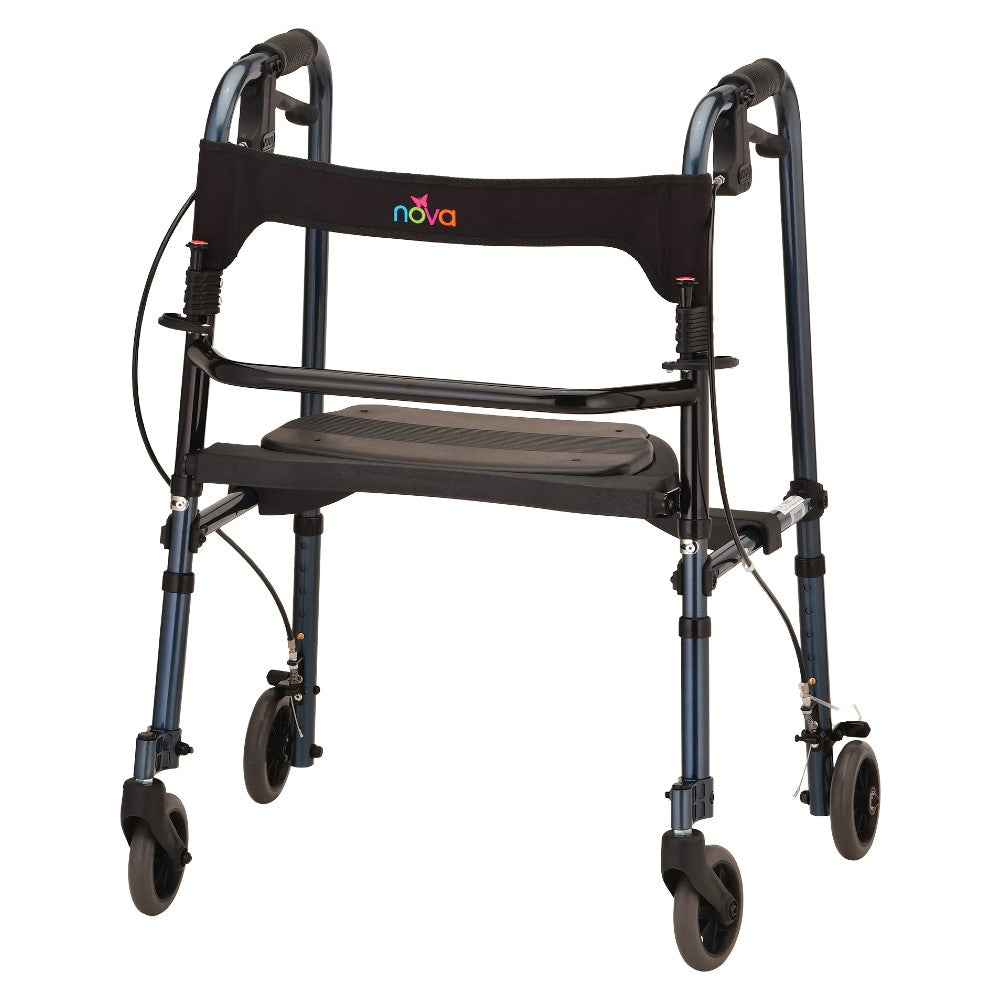 Cruiser De-Light Rolling Walker w/ Adjustable Legs & Locking Hand Brakes