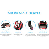 NOVA STAR Rollator with Quick-Fit Adjustable Seat and Deluxe Features