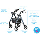 NOVA Heavy Duty Rollator | 450 lb Weight Capacity