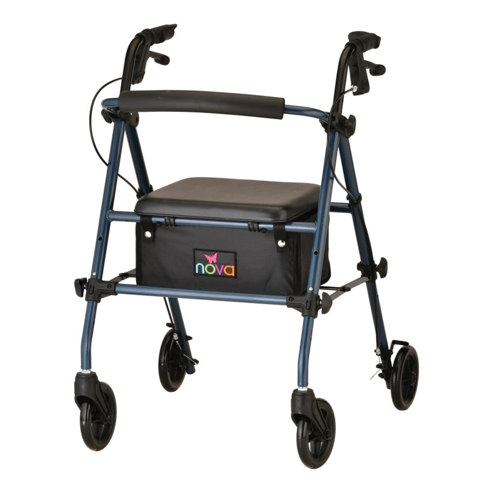 Nova Journey Rolling Walker - Steel Frame, Seat & Storage