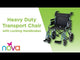 22" Transport Chair with Hand Brakes | Lightweight & Foldable