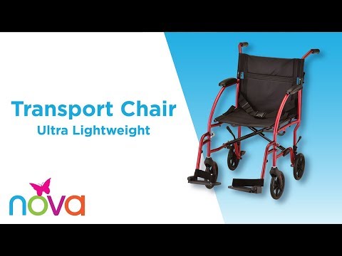 Ultra Lightweight Transport Chair - 19" with Swing Away Footrest
