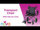 19" Lightweight Transport Chair with Swing Away Footrests - 352