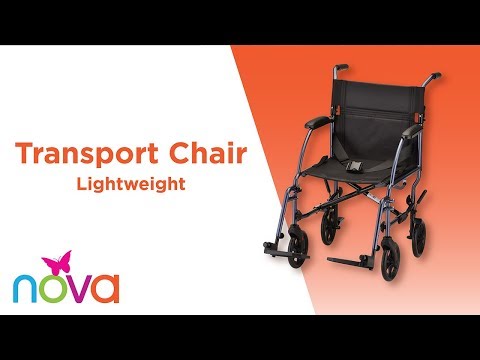 19" Lightweight Transport Chair with Swing Away Footrests - 377B-R