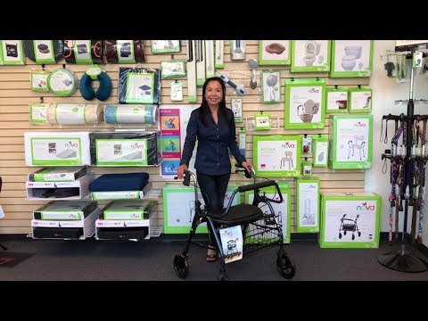 Nova Mighty Mack Heavy Duty Rollator - 500 lb Capacity w/ Padded Seat