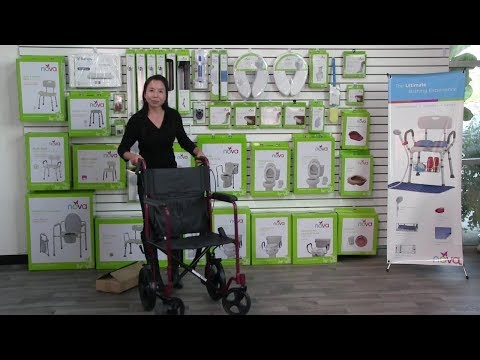 Lightweight Transport Wheelchair with Hand Brakes- Foldable & Durable 20"