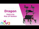 Dragon Rise UP Rollator | Upright Mobility, Foldable, All-Terrain Wheels