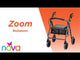 NOVA Adjustable Rollator |18”, 20”, 22”, 24” with 8" Wheels & Feather Touch Brakes